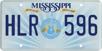 MS license plate HLR596