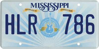MS license plate HLR786