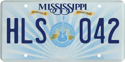 MS license plate HLS042
