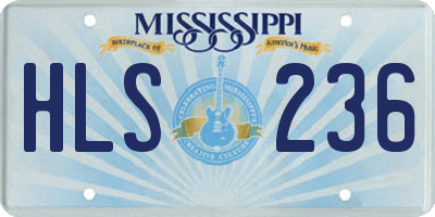 MS license plate HLS236