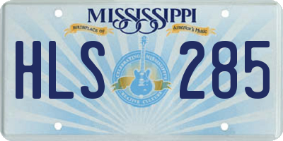 MS license plate HLS285