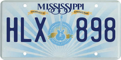 MS license plate HLX898