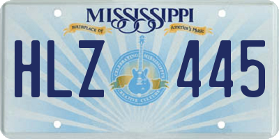 MS license plate HLZ445