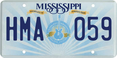 MS license plate HMA059