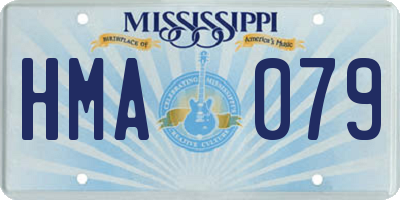 MS license plate HMA079