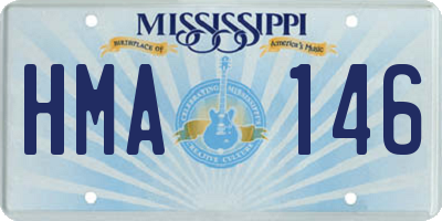 MS license plate HMA146