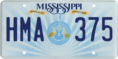MS license plate HMA375