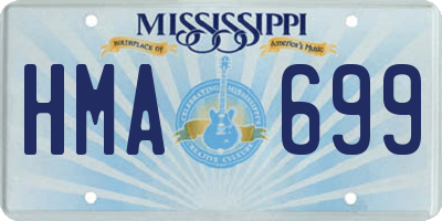MS license plate HMA699