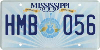 MS license plate HMB056