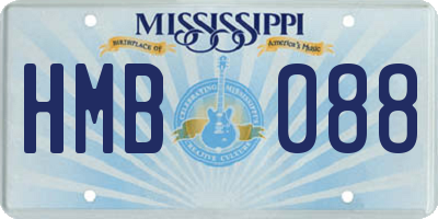 MS license plate HMB088