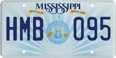 MS license plate HMB095