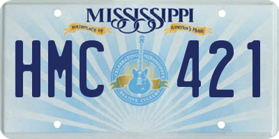 MS license plate HMC421