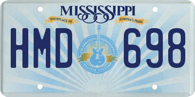 MS license plate HMD698