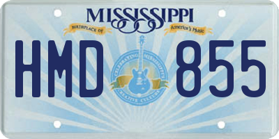 MS license plate HMD855