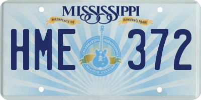 MS license plate HME372