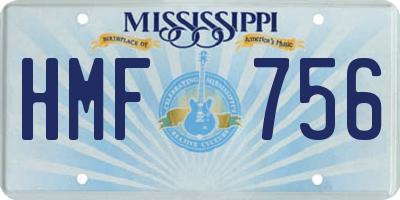 MS license plate HMF756