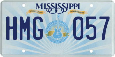 MS license plate HMG057