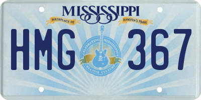 MS license plate HMG367