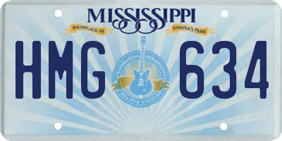 MS license plate HMG634