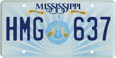 MS license plate HMG637