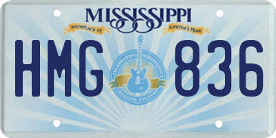 MS license plate HMG836