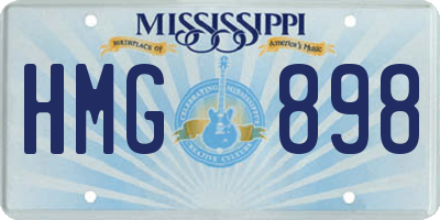 MS license plate HMG898