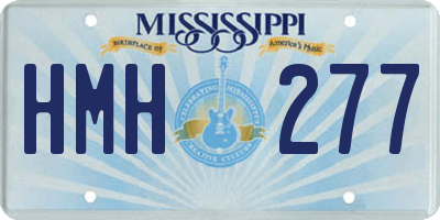 MS license plate HMH277