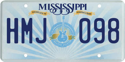 MS license plate HMJ098