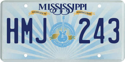 MS license plate HMJ243