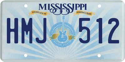 MS license plate HMJ512