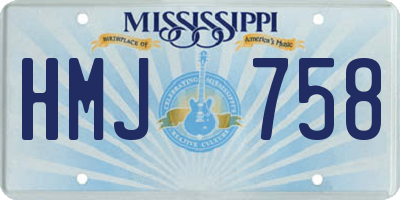 MS license plate HMJ758