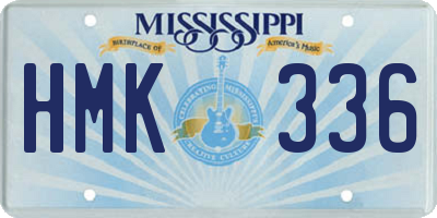 MS license plate HMK336