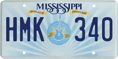 MS license plate HMK340
