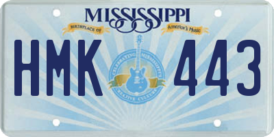 MS license plate HMK443
