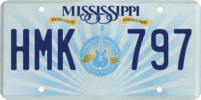 MS license plate HMK797