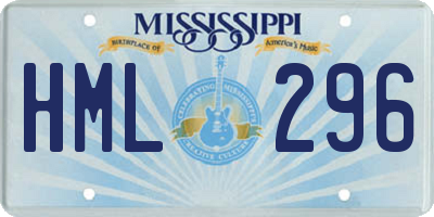 MS license plate HML296