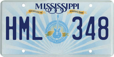 MS license plate HML348