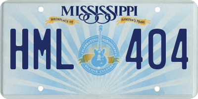 MS license plate HML404