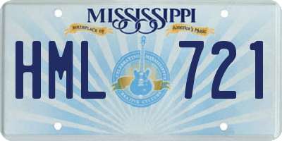 MS license plate HML721