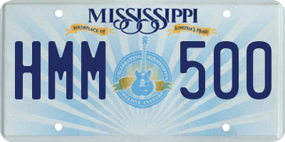 MS license plate HMM500