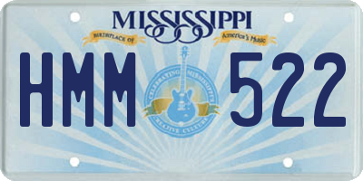 MS license plate HMM522