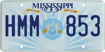 MS license plate HMM853