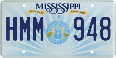 MS license plate HMM948