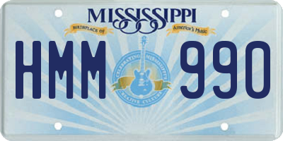 MS license plate HMM990