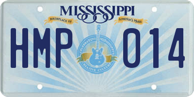 MS license plate HMP014