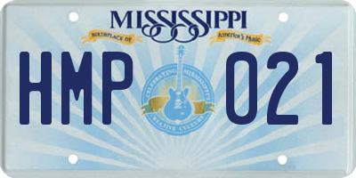 MS license plate HMP021
