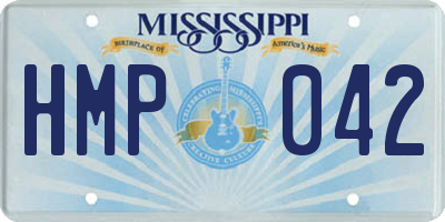 MS license plate HMP042