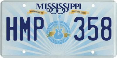 MS license plate HMP358