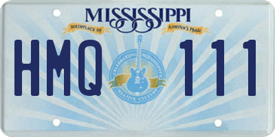 MS license plate HMQ111