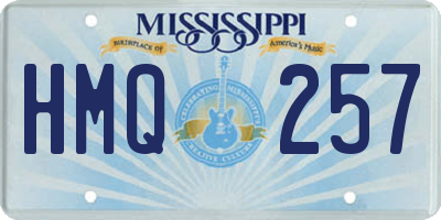 MS license plate HMQ257